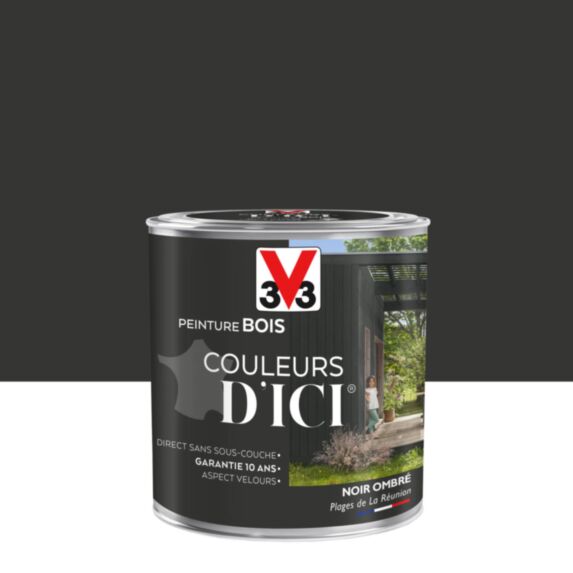 PEINTURE V33  BOIS COULEURS D’ICI ®  NOIR OMBRE 0,5 L
