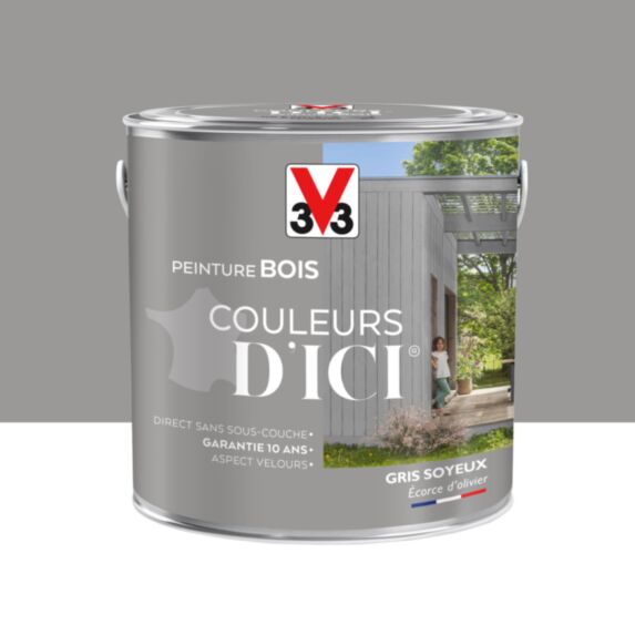 Peinture bois gris soyeux 2l