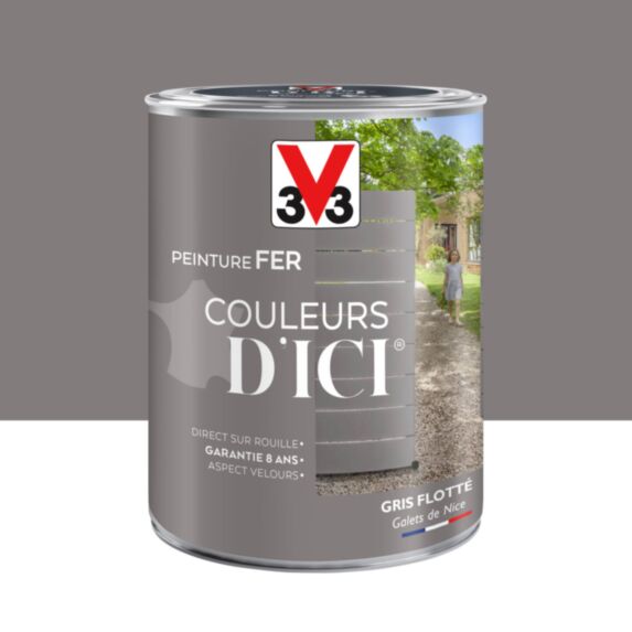 PEINTURE V33  FER COULEURS D’ICI ®  GRIS FLOTTE 1,5 L