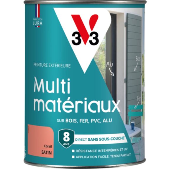 Peinture satin corail 1.5l