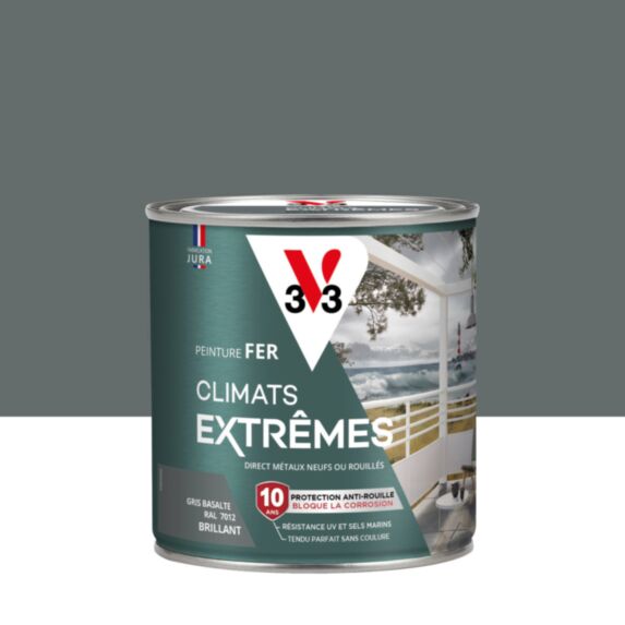 Peinture fer climats extrêmes brillant gris basal 0l5