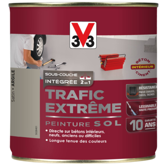 Peinture sol satin argile 0,5L