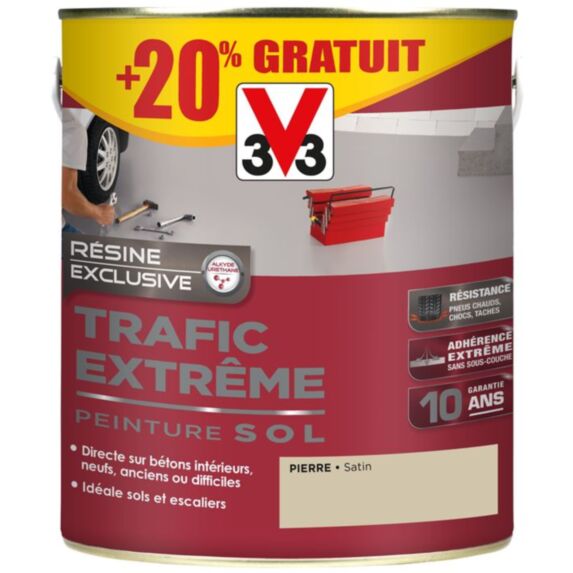 Peinture sol satin pierre 3L