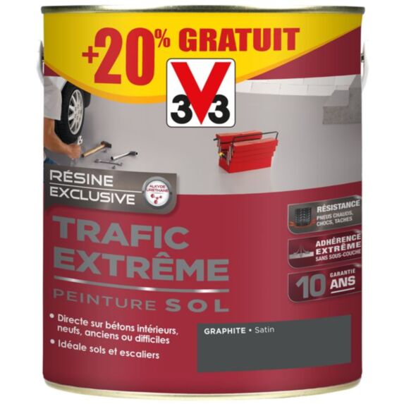 Peinture sol satin graphit 3L