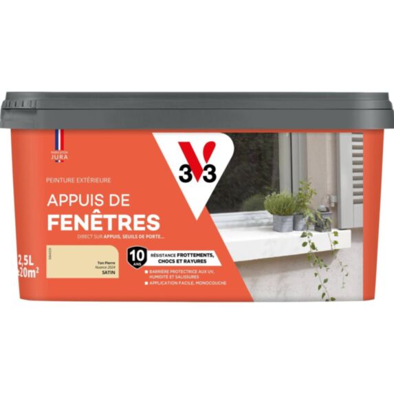 Peinture extérieure Appui de fenêtre ton pierre 2,5L - V33