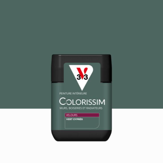 Peinture Intérieure Vert Cyprès Velours 75ml Colorissim® - V33
