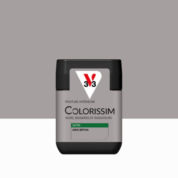 Peinture intérieure Colorissim® Gris Béton Satiné 75ml - V33