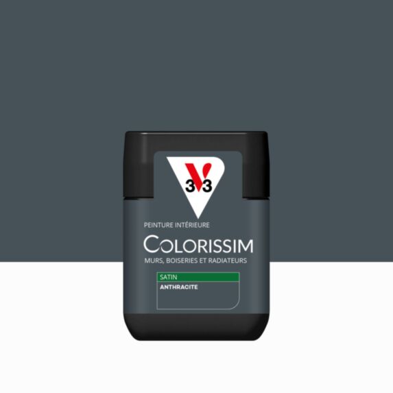 Peinture intérieure Colorissim® Anthracite Satiné 75ml - V33