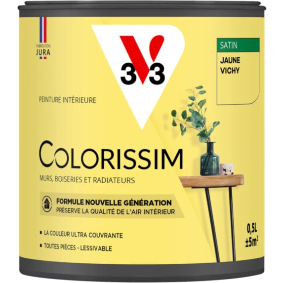Peinture Colorissim satin 0,5L jaune vichy - V33