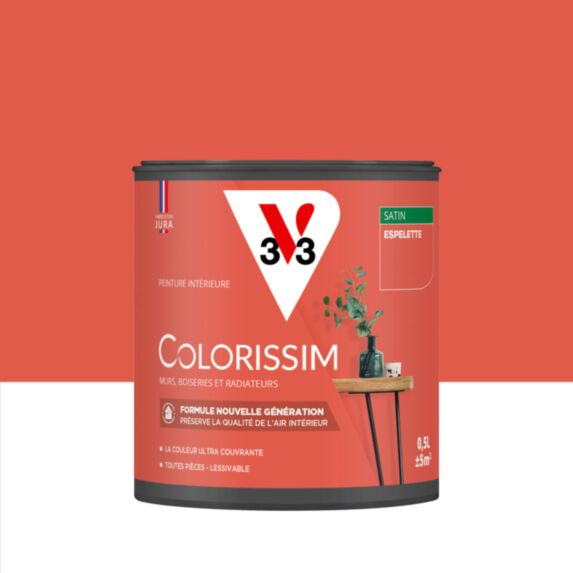 Peinture intérieure Colorissim® Espelette Satiné 0,5L - V33