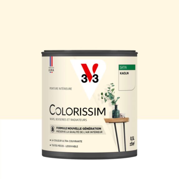 Peinture intérieure Colorissim® Kaolin Satiné 0,5L - V33