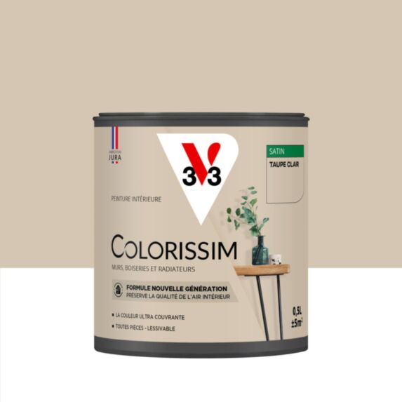 Peinture intérieure Colorissim® Taupe Clair Satiné 0,5L - V33