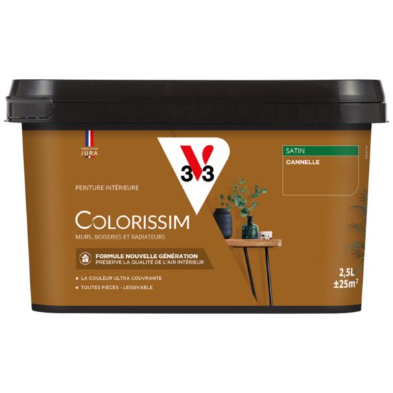 Peinture colorissim 2,5 l satin cannelle