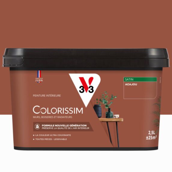 Peinture intérieure Colorissim® Acajou Satiné 2,5L - V33