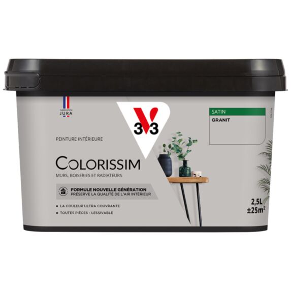 Peinture colorissim 2,5 l satin granit