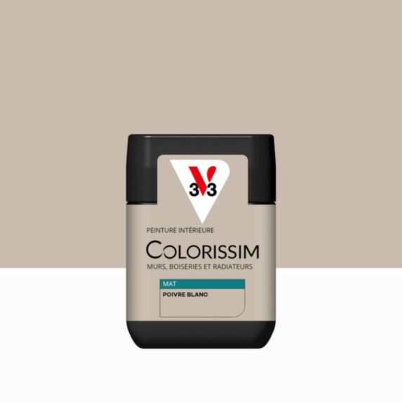 Peinture intérieure Colorissim® Poivre Blanc Mat 75ml - V33