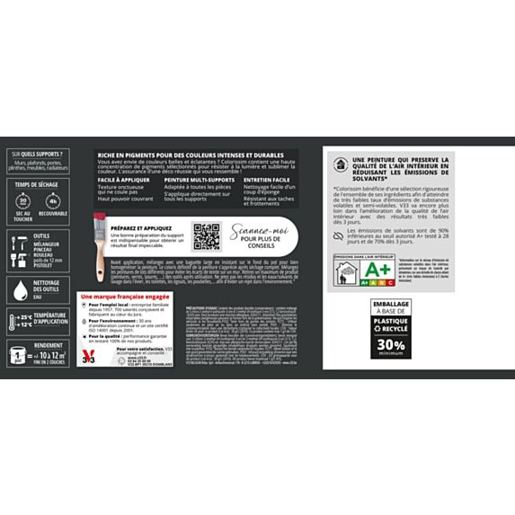 Peinture Colorissim mat 75ml Vert romarin - V33