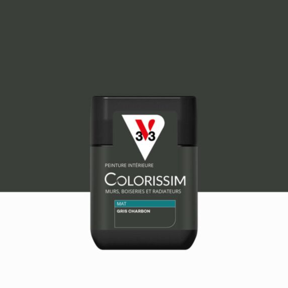 Peinture intérieure Colorissim® Gris Charbon Mat 75ml - V33