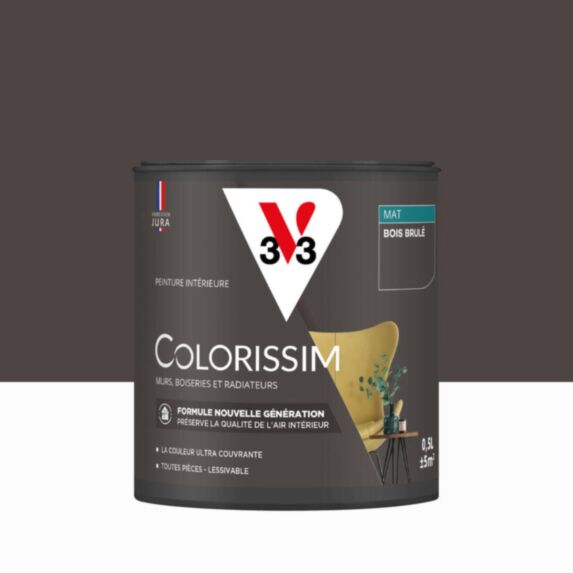 Peinture intérieure Colorissim® Bois Brûlé Mat 0,5L - V33