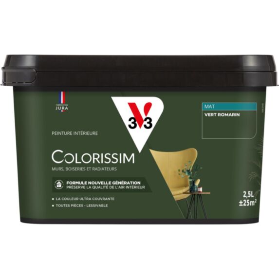 Peinture Colorissim mat vert romarin 2,5L - V33