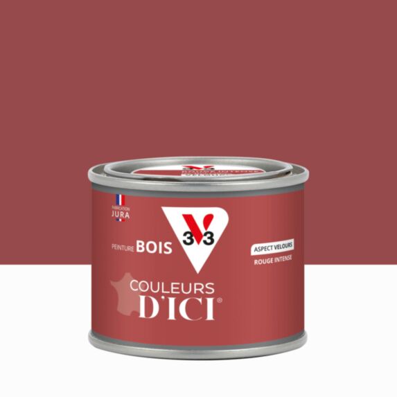Peinture Bois Couleurs D’Ici® Rouge Intense 125ml - V33