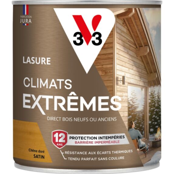 Lasure Climats Extrêmes ® 12ans chêne doré Satin 0,75L - V33