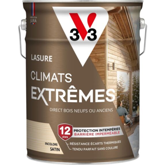 Lasure Climats Extrêmes ® 12ans incolore Satin 5L - V33