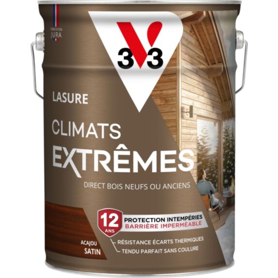 Lasure Climats Extrêmes ® 12ans acajou Satin 5L - V33