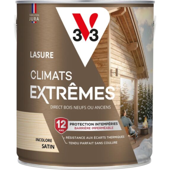 Lasure Climats Extrêmes ® 12ans incolore Satin 2,5L - V33