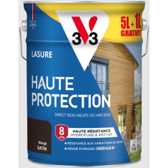 Lasure haute protection 5 l wenge
+ 1 l offert