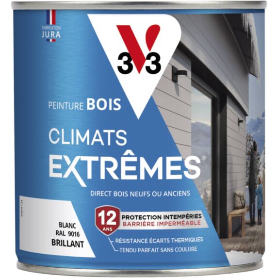 Peinture bois CE vert olive mat 0,5L - V33