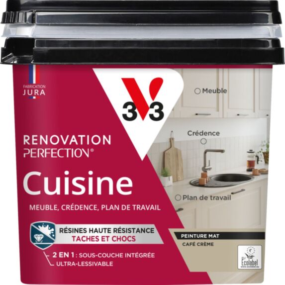 Peinture rénovation cuisine café mat 0,75L - V33