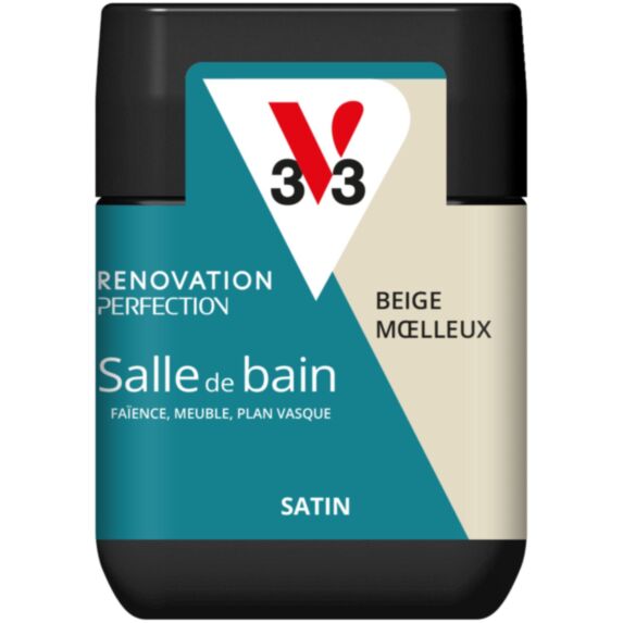 Peinture Rénovation Perfection salle de bain beige moelleux satin 75ml - V33