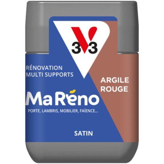 Testeur peinture Ma Reno argile rouge satiné 75ml - V33