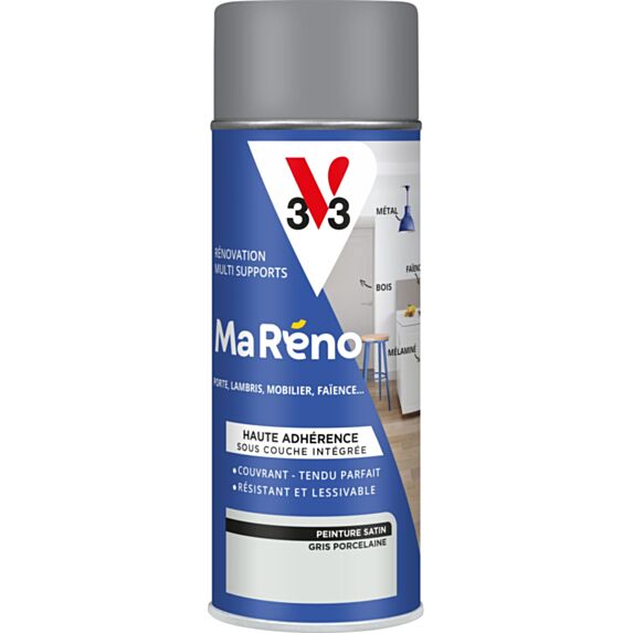 Aérosol Ma Reno gris porcelaine satiné 400ml - V33