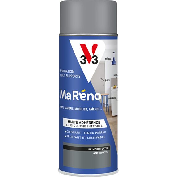 Aérosol Ma Reno anthracite satiné 400ml - V33