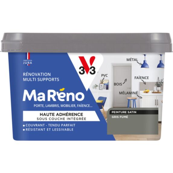 Peinture Ma Reno gris plume satiné 0,5L - V33