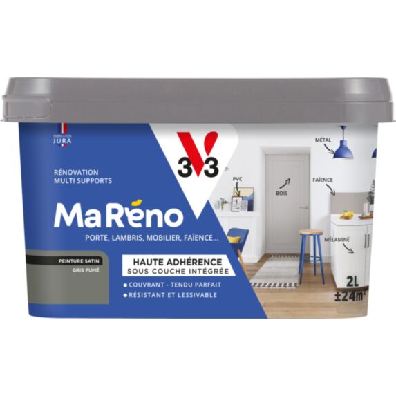 Peinture Ma Reno gris plume satiné 2L - V33
