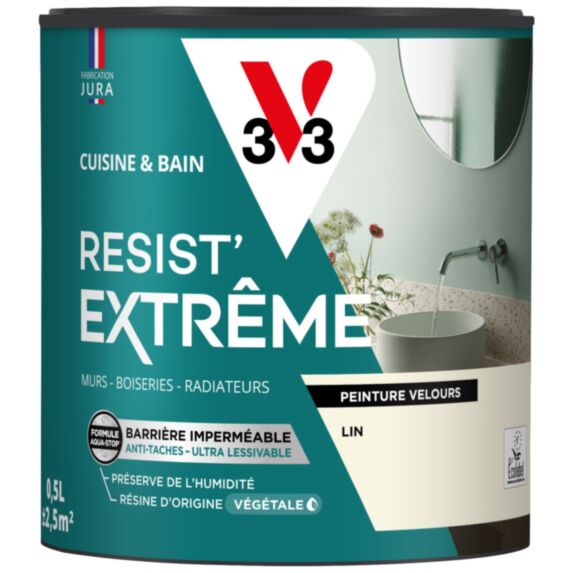 Peinture Cuisine & Bain Resist Extrême lin velours 0,5L - V33