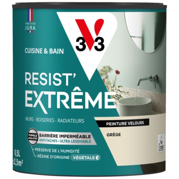 Peinture Cuisine & Bain Resist Extrême 0,5L grege velours - V33