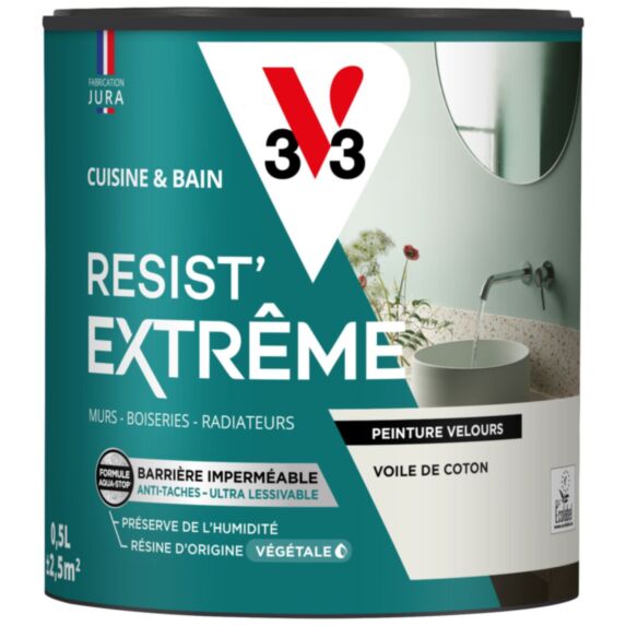 Peinture Cuisine & Bain Resist Extrême voile de coton velours 0,5L - V33