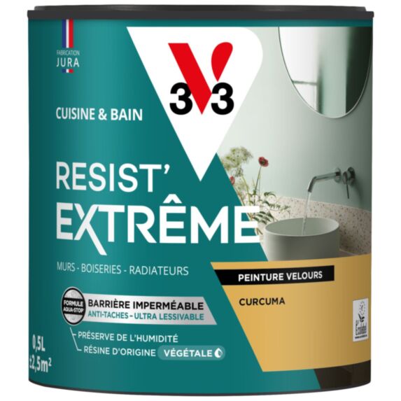 Peinture Cuisine & Bain Resist Extrême curcuma velours 0,5L - V33
