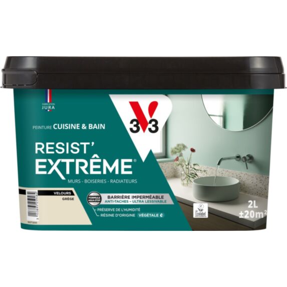 Peinture Cuisine & Bain Resist Extrême 2L grege velours - V33