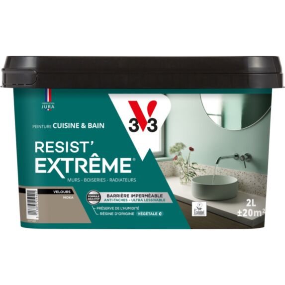 Peinture Cuisine & Bain Resist Extrême moka velours 2L - V33