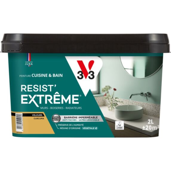 Peinture Cuisine & Bain Resist Extrême curcuma velours 2L - V33