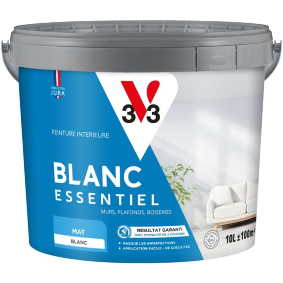 Peinture blanche essentiel mat 10L - V33