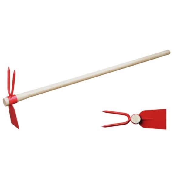 Serfouette Panne et Fourche Manche en bois