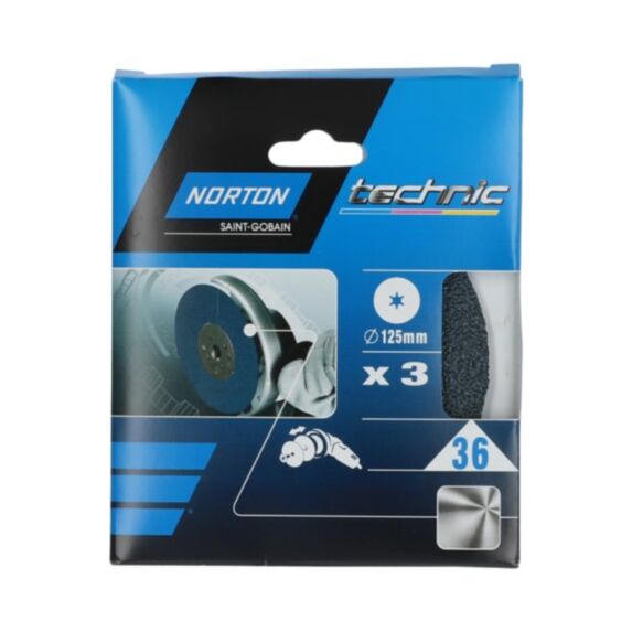Disques fibres pour le décapage du métal Ø127x22mm Grain 36 - NORTON