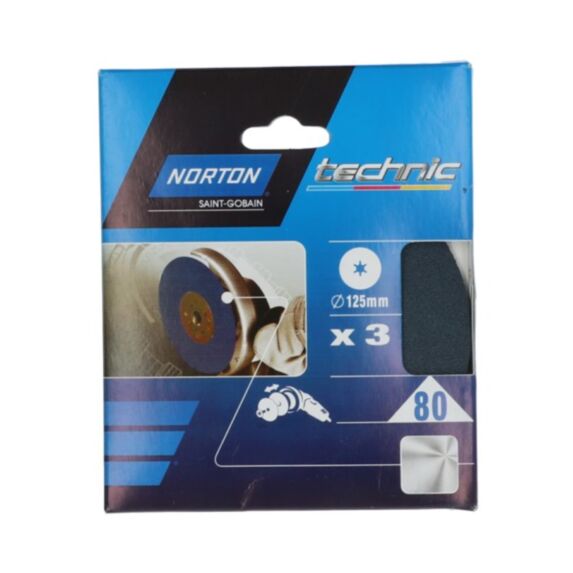 Disques fibres pour le décapage du métal Ø127x22mm Grain 80 - NORTON