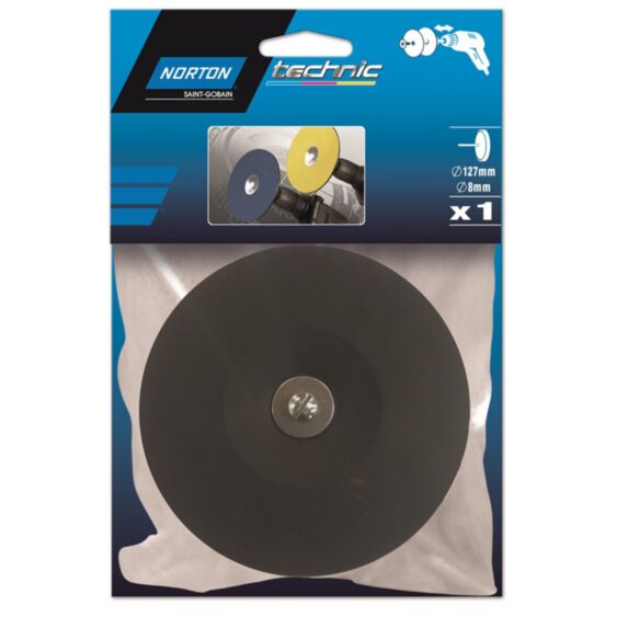 Plateau pour perceuse avec tige 6mm Ø125mm - NORTON